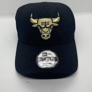 NBA Chicago Bulls Black & Gold Adjustable 9Forty Cap NEW ERA